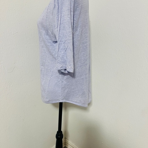 Wrap London Women’s Size 10 100% Linen 3/4 Sleeve Lilac V-Neck Everyday EUC - Picture 4 of 8